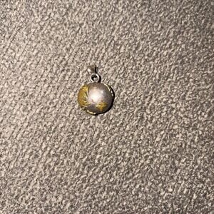 VTG 925 Sterling Silver Globe Pendant Necklace Harmony Bell Chime Travel Charm
